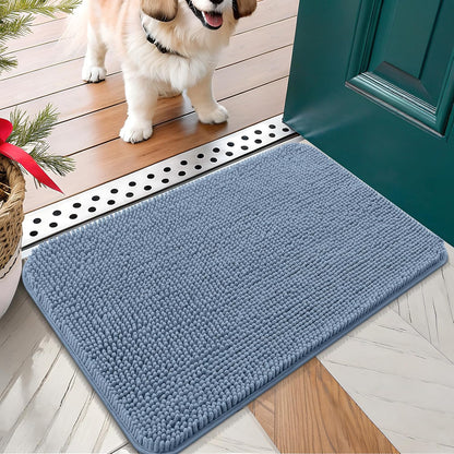 OLANLY Dog Door Mat for Muddy Paws 24x16, Absorbs Moisture and Dirt, Absorbent Non-Slip Washable