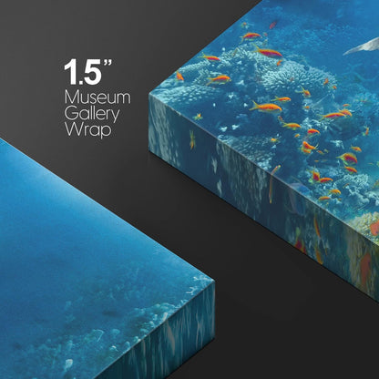 wall26 Canvas Print Wall Art Tropical Ocean Underwater Dolphin Coral Reef Nature Animals