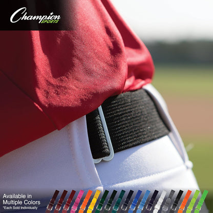 Champion Sports Baseball/Softball Uniform Belt, Comfort Stretch Fit Durable Syntex Tab - Youth &