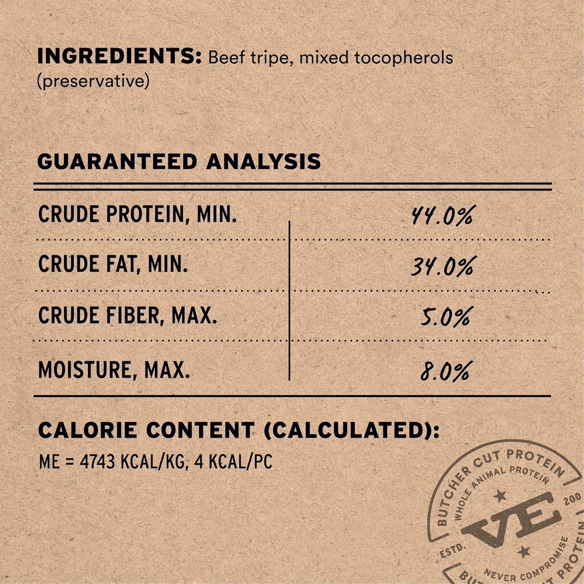 Vital Essentials Beef Tripe Nibs Dog Treats, 14 oz | Freeze-Dried Raw | Single Protein | Premium