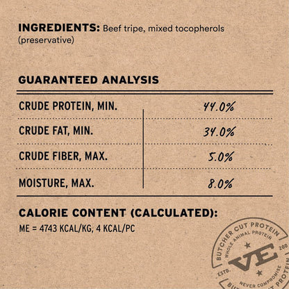 Vital Essentials Beef Tripe Nibs Dog Treats, 14 oz | Freeze-Dried Raw | Single Protein | Premium