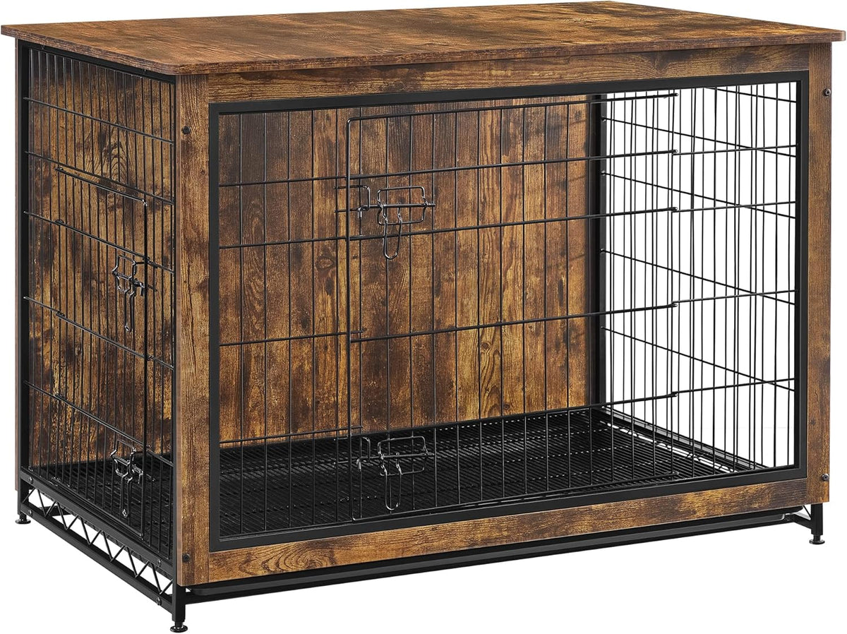 Feandrea Dog Crate Furniture, 44.1" Side End Table, Modern Kennel for Dogs Indoor up to 80 lb