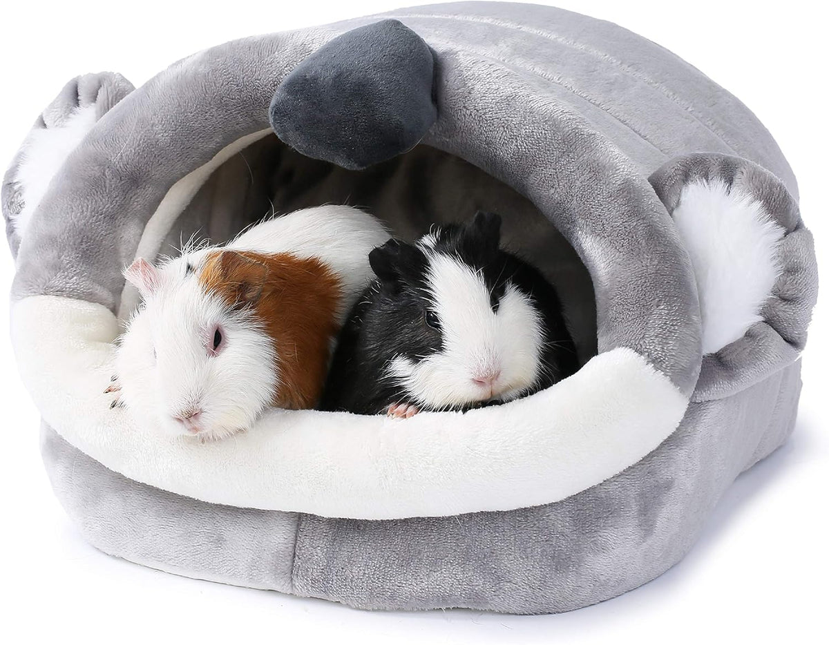 JanYoo Warm Bunny Bed for Rabbits Outdoor Cage Hideout Hut Tent Cave Tunnel Cute House Cotton
