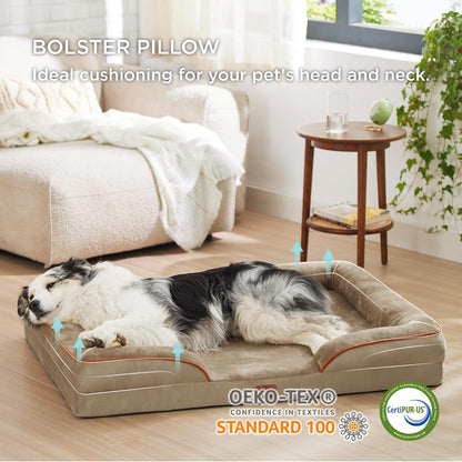 Bedsure XL Plus Orthopedic Dog Bed for Extra Large Dogs - Washable XLarge Dog Cat Bed Waterproof