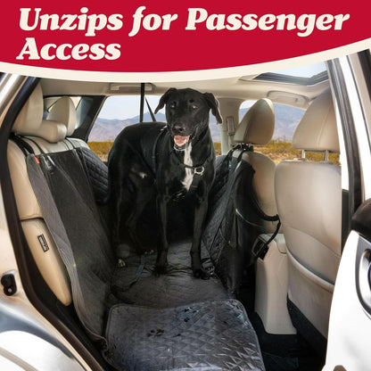 Lusso Gear Dog Car Seat Cover for Back Seat - 100% Waterproof Dog Hammock - Padded Headrest and
