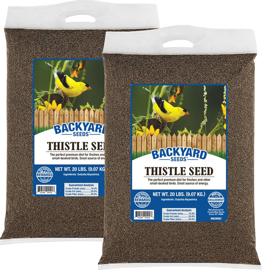 CountryMax Thistle Wild Bird Seed 40 lb – Premium Quality, 100% Clean, No Debris – Attracts Finches