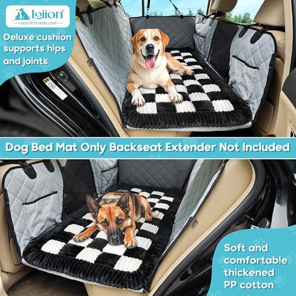 Dog Car Bed Mat, Non-Slip Backseat Extender Pet Blanket, Plaid Dog Bed for SUVs, Sedans & Trucks