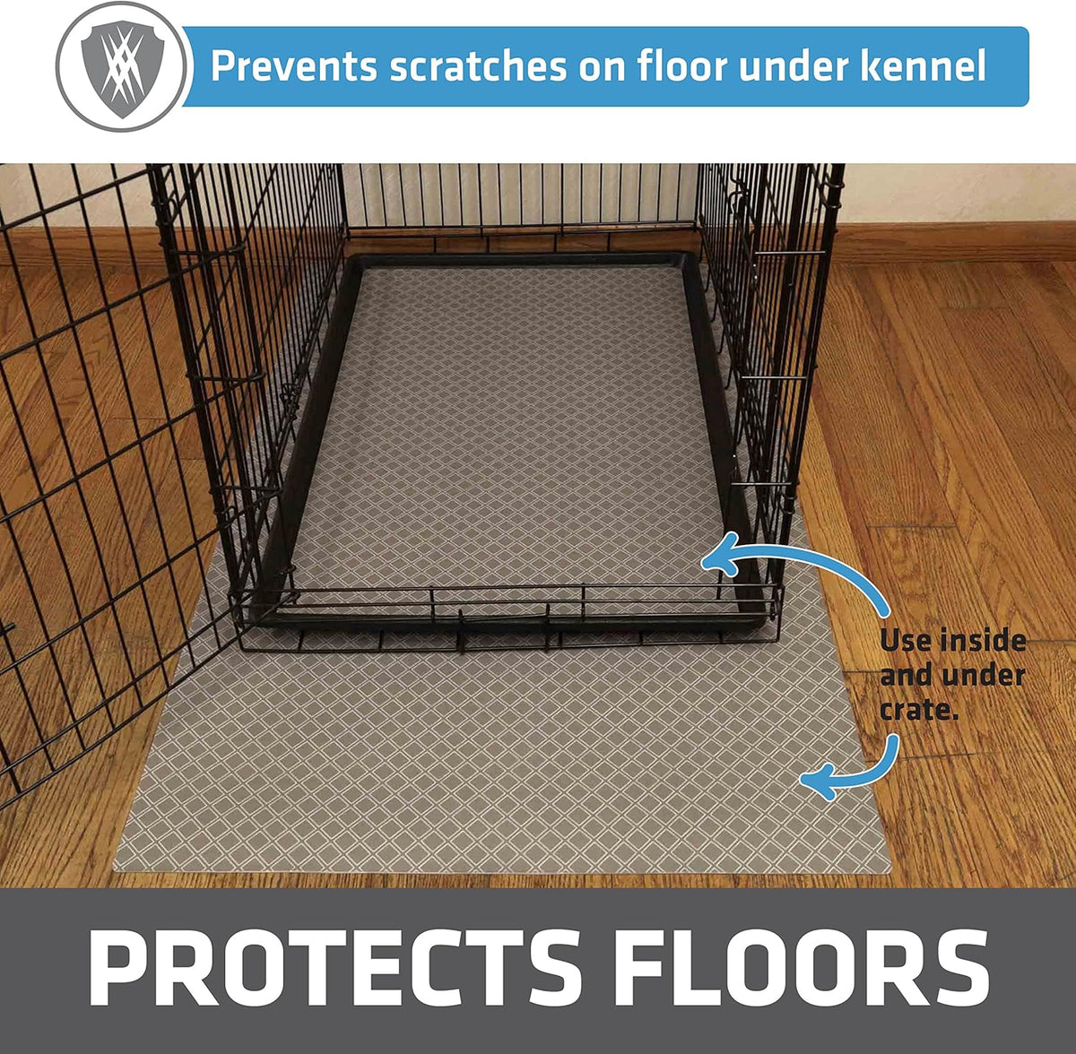 Drymate Dog Crate Mat Liner, Absorbs Urine, Waterproof, Non-Slip, Washable Puppy Pee Pad for Kennel