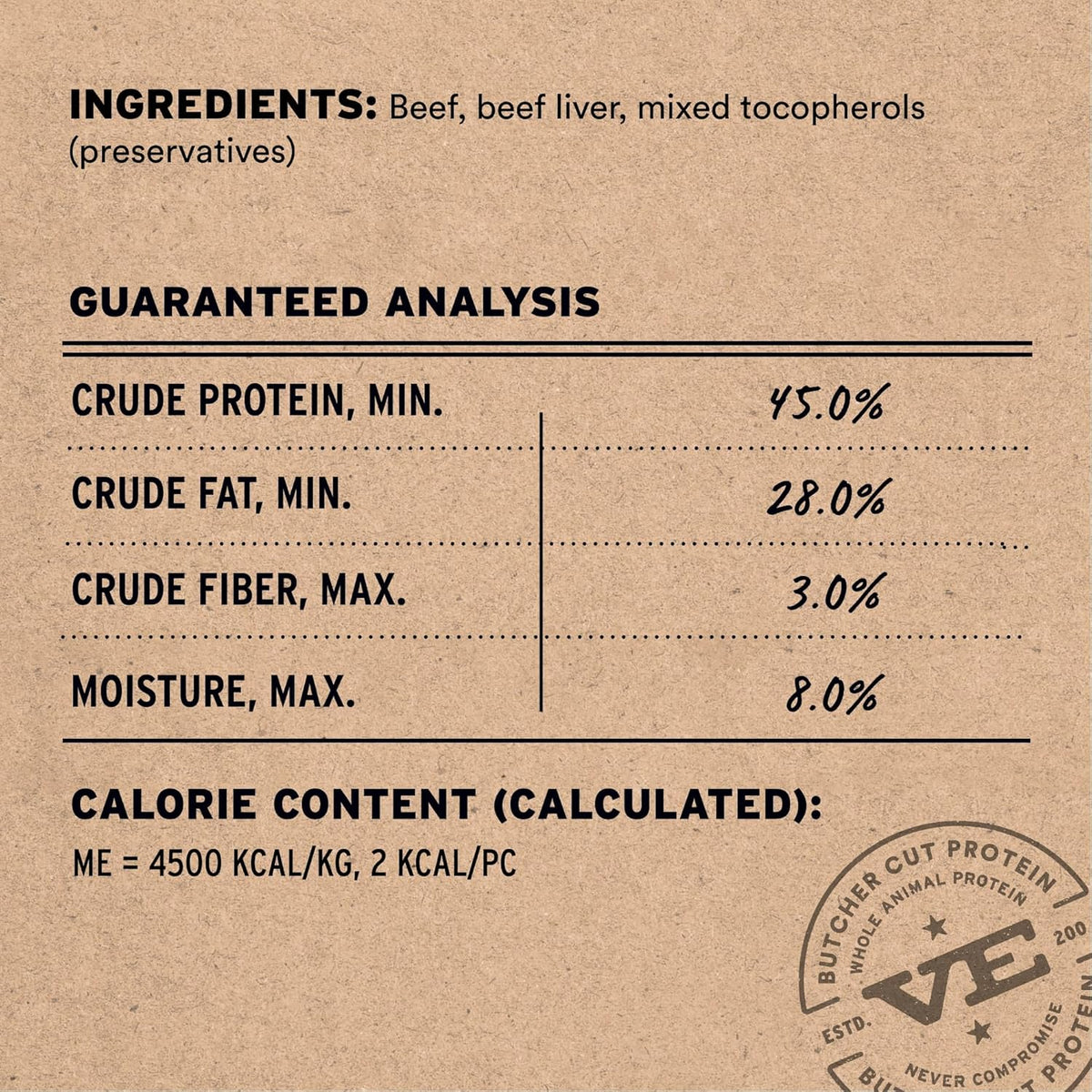 Vital Essentials Beef Bites Dog Treats, 6.2 oz | Freeze-Dried Raw | Single Protein | Premium
