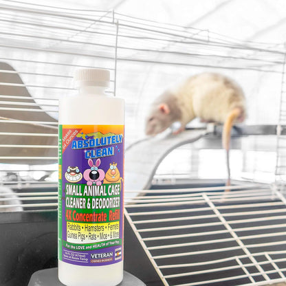 Amazing Small Animal Cage Cleaner - Just Spray/Wipe - Easily Removes Messes & Odors - Hamsters