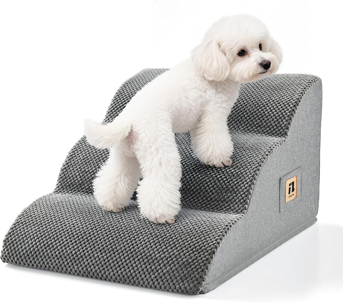 IFNOW Dog Stairs for Small Dogs and Cats 11.8" H, 3-Step Sturdy Dog Steps for Couch, Sofa or Chair