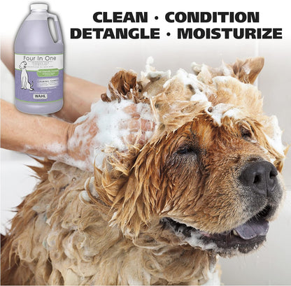Wahl USA 4-in-1 Calming Pet Shampoo for Dogs with a Lavender Chamomile Scent – Cleans, Conditions