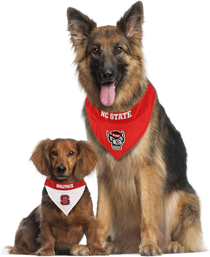 Pets First Collegiate Pet Accessories, Reversible Bandana, North Carolina State Wolfpack