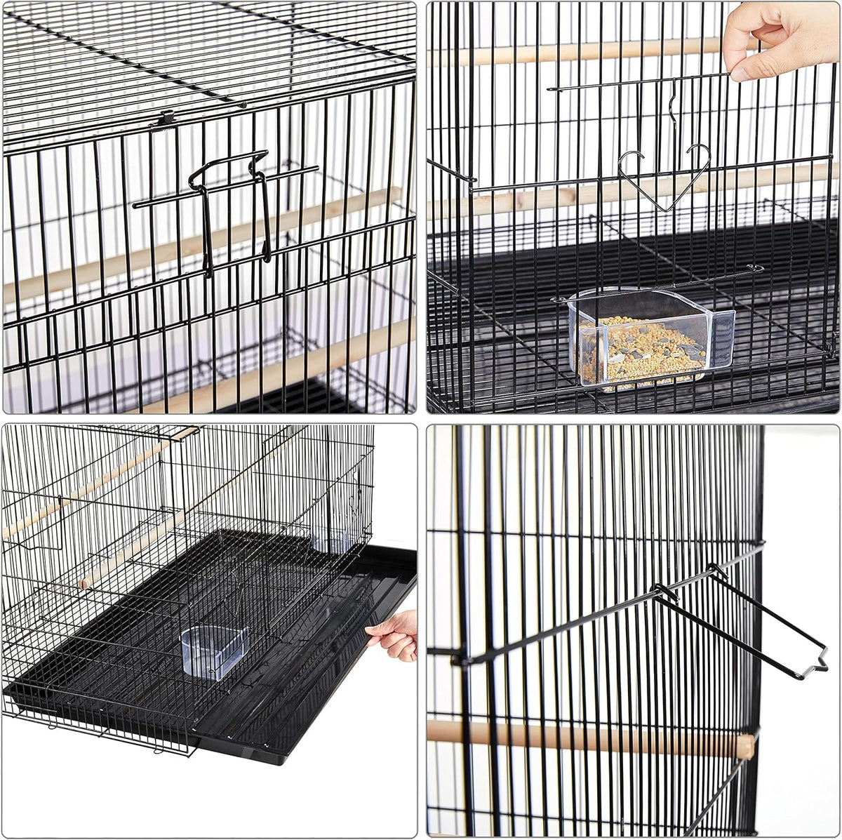 Yaheetech 30'' Length Flight Bird Cage Iron Flight Parrot Cage for Small Parrots Parakeets