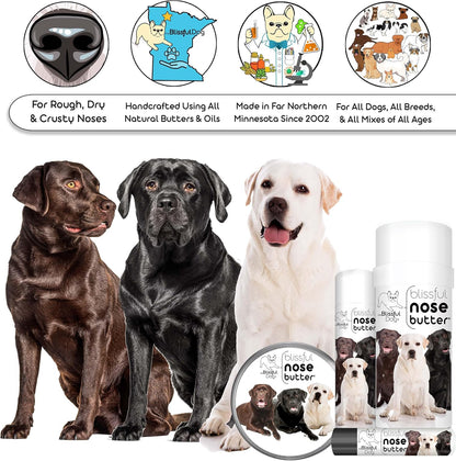 The Blissful Dog Labrador Retriever Nose Butter for Dry, Cracked Skin, Lick-Safe Dog Nose Balm with