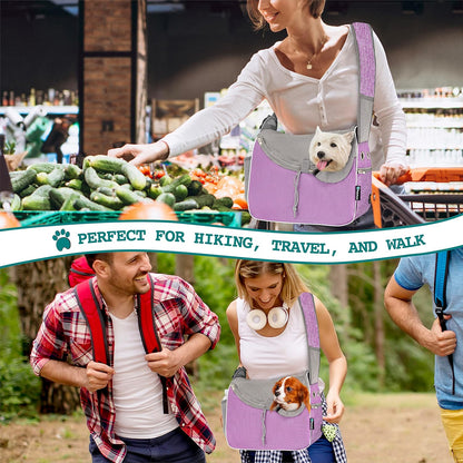 PetAmi Small Dog Sling Carrier, Soft-Sided Crossbody Puppy Carrying Purse Bag, Adjustable Sling Pet