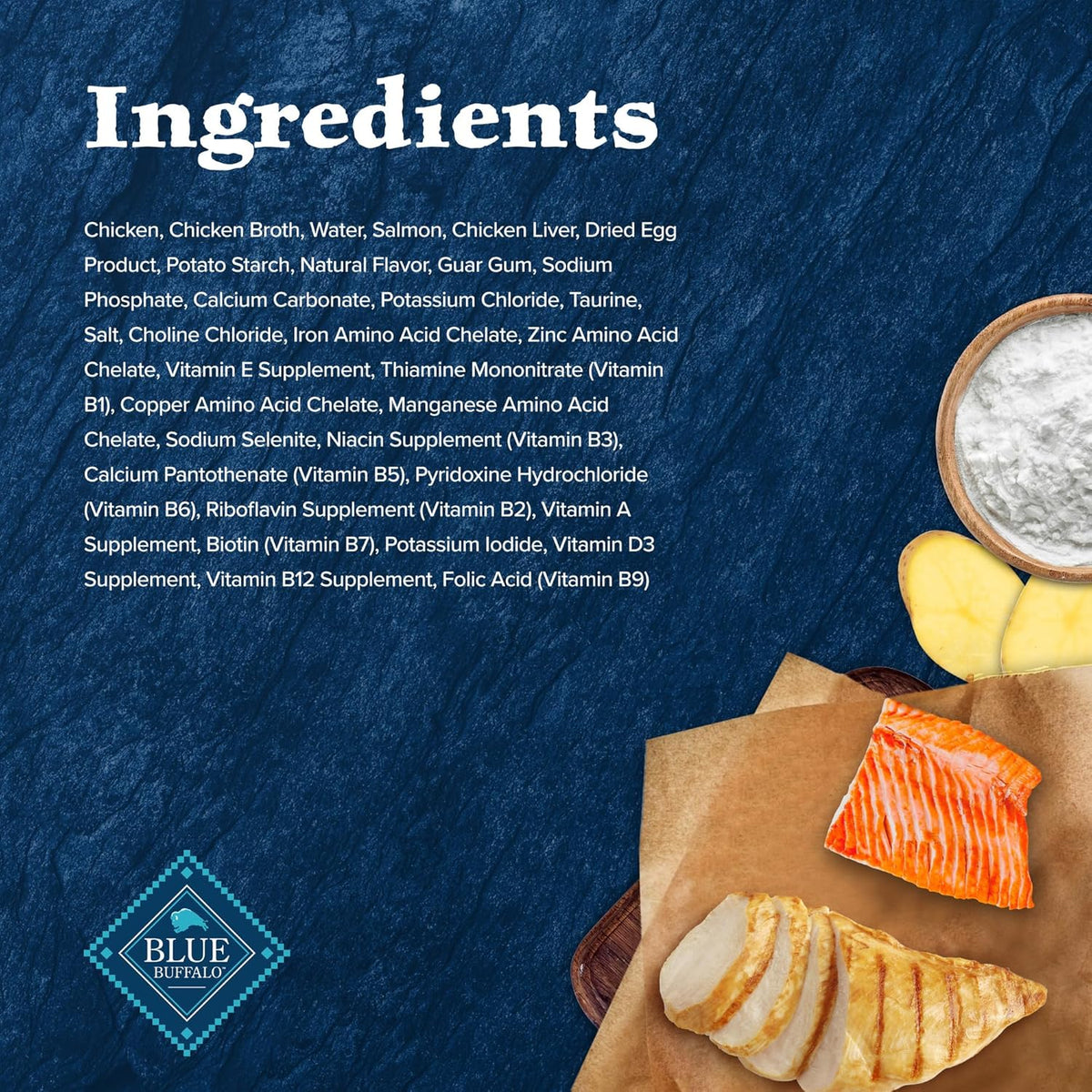 Blue Buffalo Wilderness Wild Delights Meaty Morsels Natural Wet Cat Food, Chicken & Salmon in Tasty