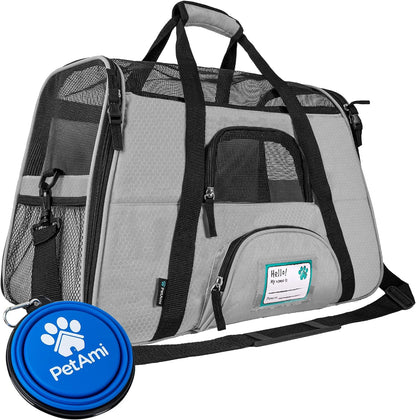 PetAmi Airline Approved Pet Carrier for Cat, Soft Sided Dog Carrier for Small Dogs, Cat Travel