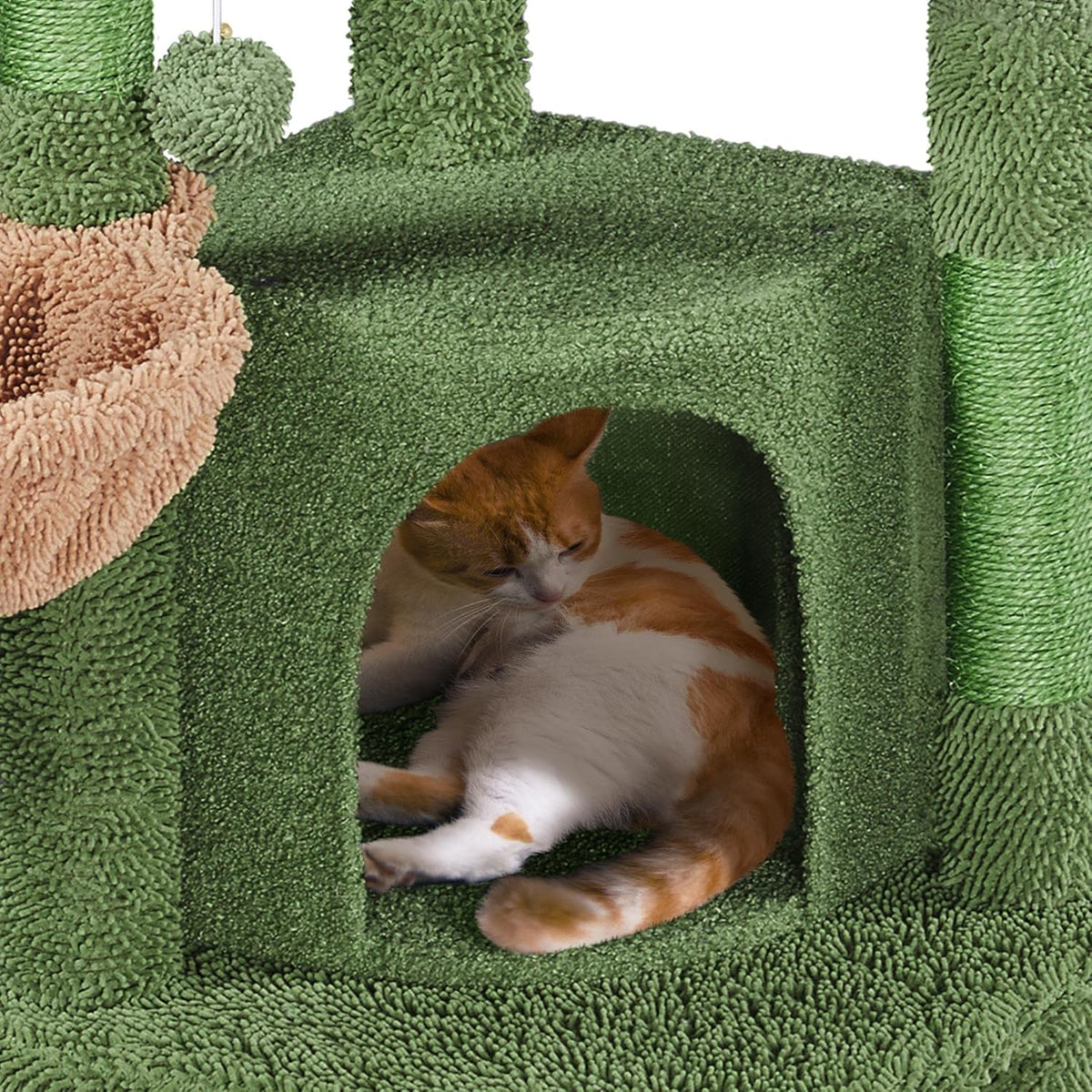 Yaheetech Cactus Cat Tree, 42in Cat Tower for Indoor Cats, Multi Level Kitten Condo Scratching
