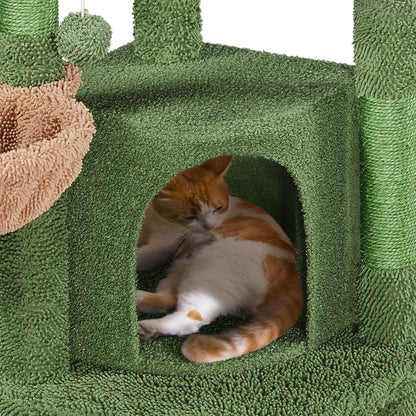 Yaheetech Cactus Cat Tree, 42in Cat Tower for Indoor Cats, Multi Level Kitten Condo Scratching