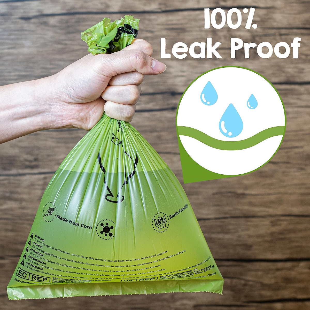 YORJA Dog Poop Bags Rolls with Dispenser & Holder, 510 Pet Waste Bags, 100% Leak Proof Extra Thick