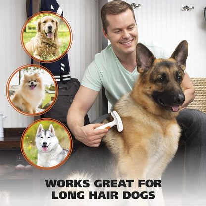 Wahl 2-in-1 Combination Double Row Pet Rake with Hair Shedding Blade for Dog or Cat Fur by The