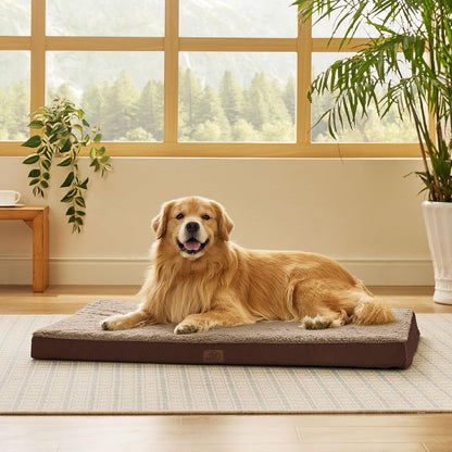 Bedsure XL Dog Beds Large Sized Dog -Orthopedic Flat Extra Large Pet Beds with Removable Washable