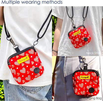 Dog Treat Pouch for Pet Walking and Training with Clicker Poop Bags Small Fanny Zipper Pack Holder