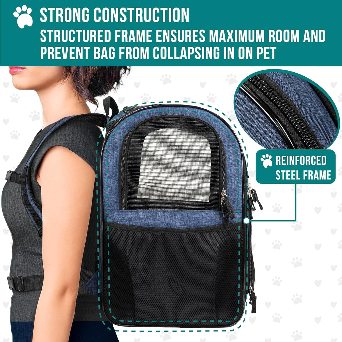 PetAmi Dog Backpack Carrier for Small Large Cat, Pet, Puppies, Ventilated Pet Hiking Backpack