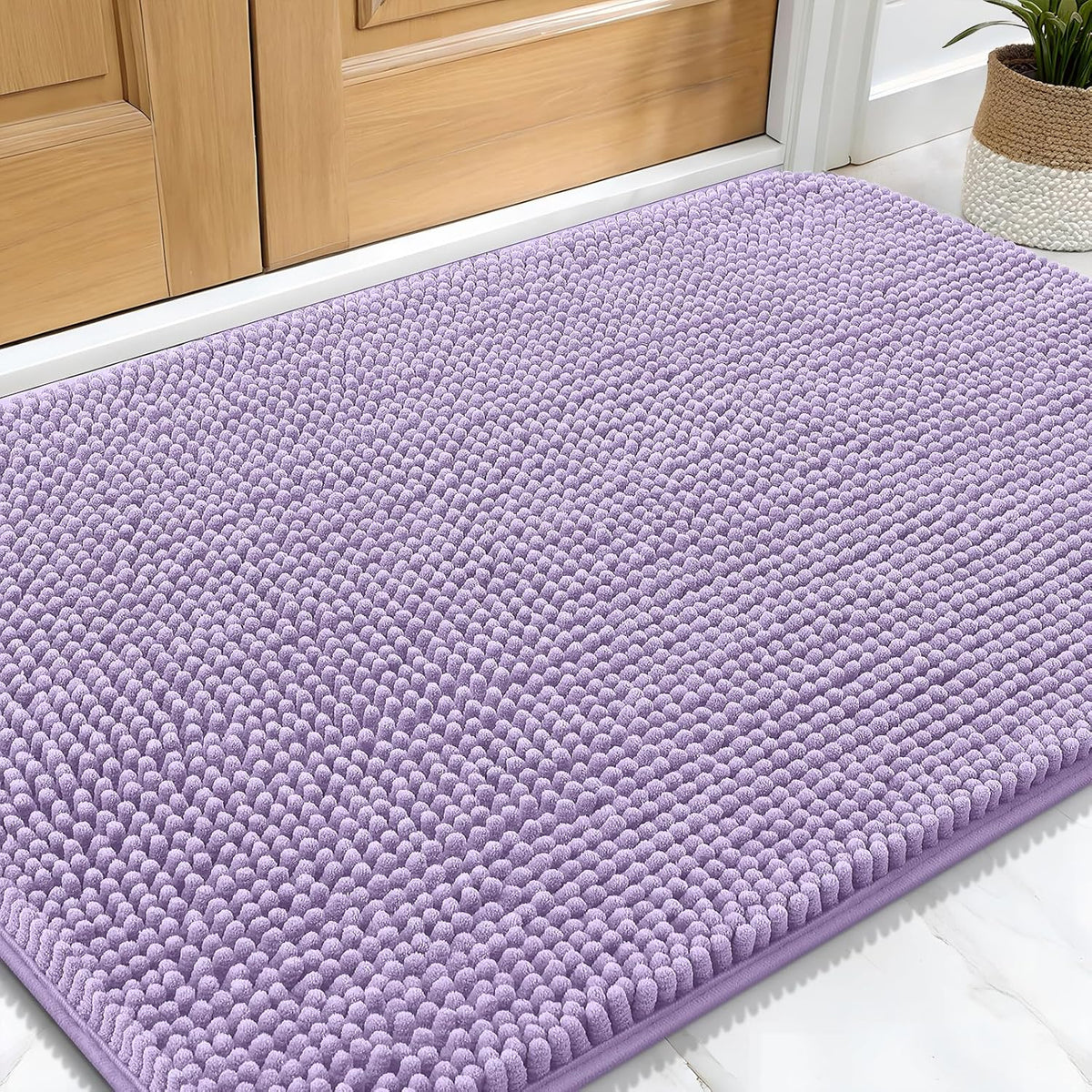OLANLY Dog Door Mat for Muddy Paws 30x20, Absorbs Moisture and Dirt, Absorbent Non-Slip Washable