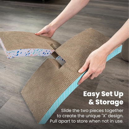 Catstages Easy Life Hammock Cat Lounger & Scratcher – Elevated Scratcher & Resting Spot for Cats