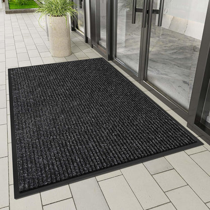Indoor Outdoor Door Mat, 6' x 2' Doormat for Entryway, Rubber Backing Non Slip Front Door Mat