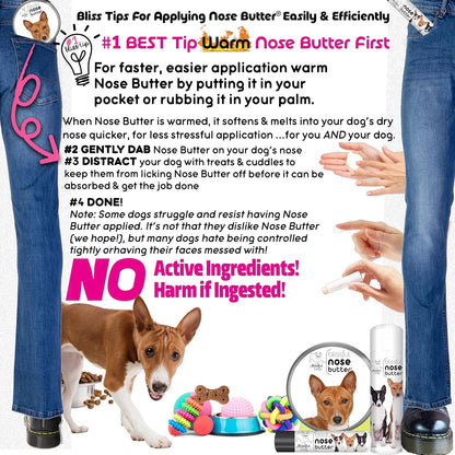 The Blissful Dog Basenji Unscented Nose Butter - Dog Nose Butter, 8 Ounce