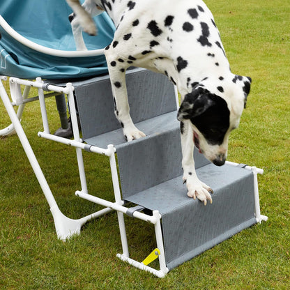 Big Dipper Dog Bath Tub with Stairs, Elevated Portable Foldable Wash Station with Steps for