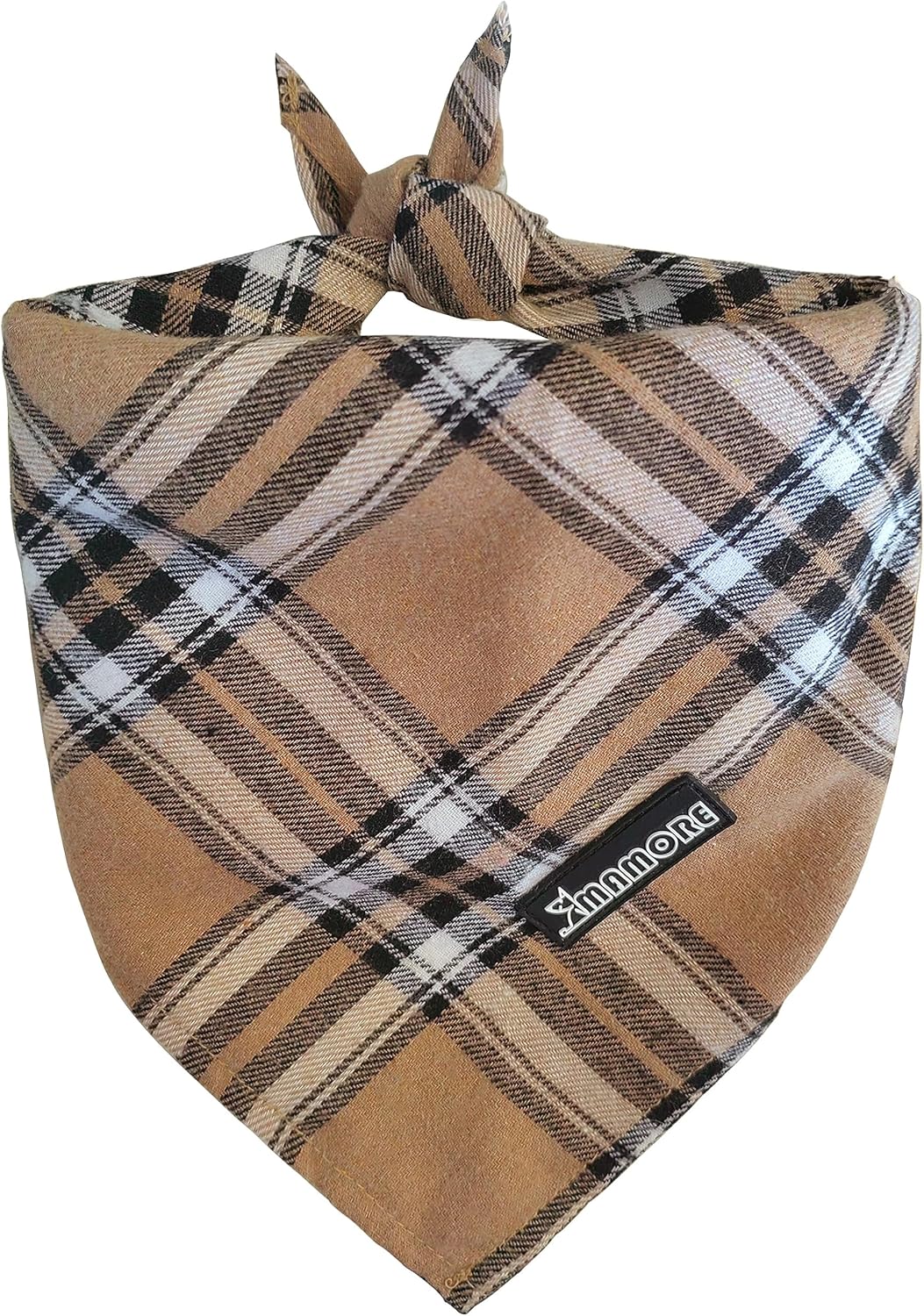 Adjustable Plaid Dog Bandanas,1PC Soft Washable Cotton Triangle Bib Kerchief Scarfs for Small