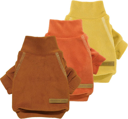 Fitwarm 3 Pack Classic Fleece Dog Sweater, Turtleneck Dog Sweatshirt, Winter Clothes for Small Dogs