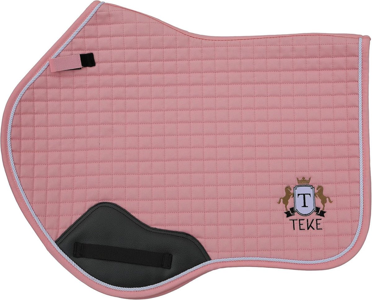 T TEKE Close Contact Saddle Pads,100% Cotton English Saddle Pads for Horses with Moisture-Wicking