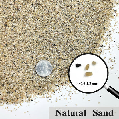 20 lbs Aquarium Sand, 0.6-1.2 mm Aquarium Substrate for Freshwater Fish Tank. Decorative River