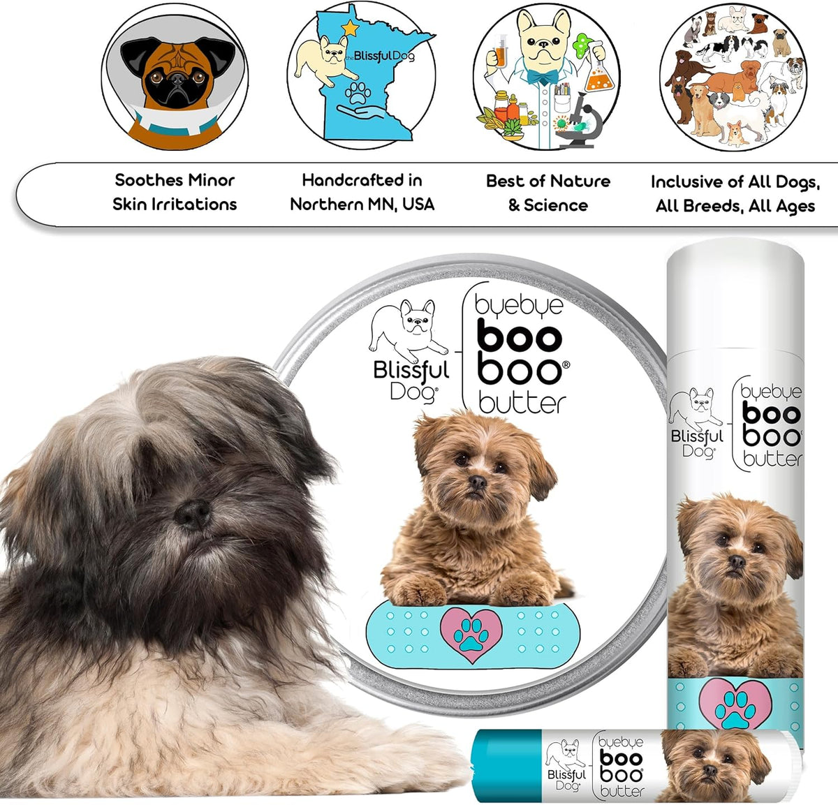The Blissful Dog Lhasa Apso Boo Boo Butter, 0.50-Ounce