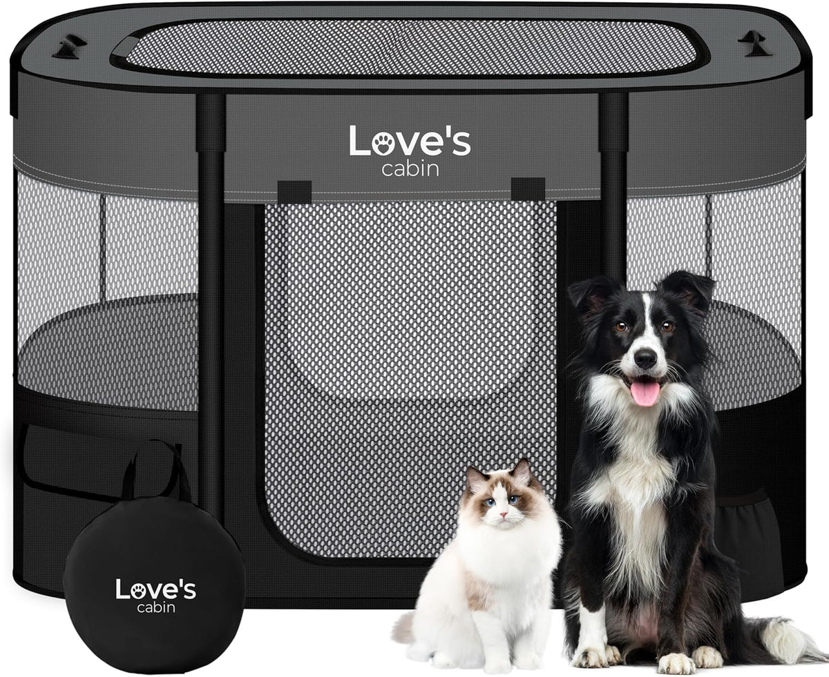 Love's Cabin Small Dog Tent Crates Cage Indoor/Outdoor, Portable Exercise Playpen for Dog and Cat