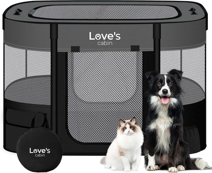 Love's Cabin Small Dog Tent Crates Cage Indoor/Outdoor, Portable Exercise Playpen for Dog and Cat