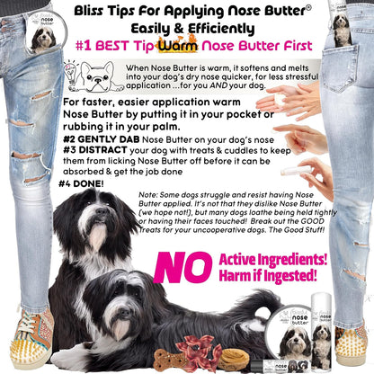 The Blissful Dog Tibetan Terrier Unscented Nose Butter - Dog Nose Butter, 4 Ounce