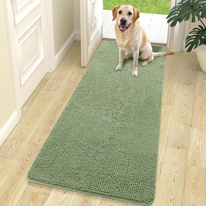 OLANLY Dog Door Mat for Muddy Paws 70x24, Absorbs Moisture and Dirt, Absorbent Non-Slip Washable