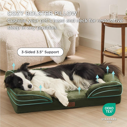 Bedsure Orthopedic Dog Beds Large Sized Dog - Washable Large Dog Cat Bed Waterproof, Comfort Dogs
