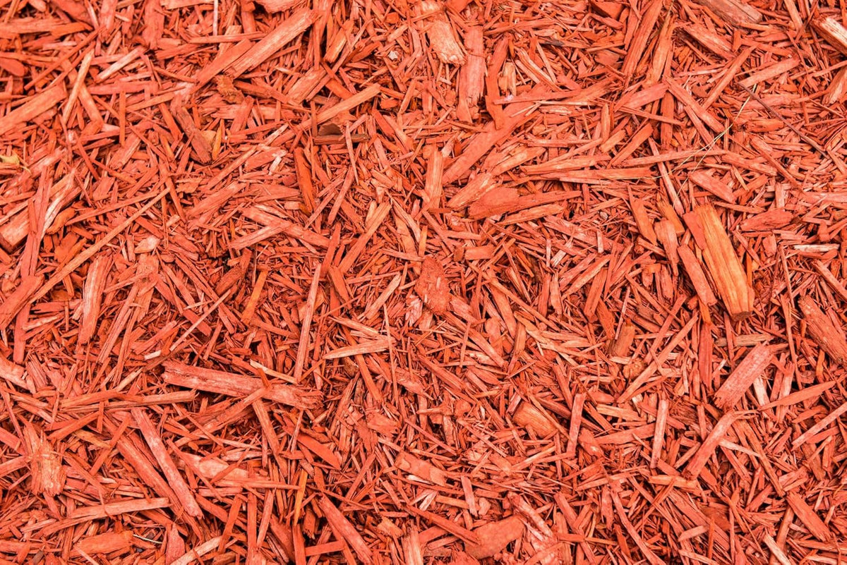 Premium Red Wood Mulch for Indoor, Patio, Potting Media, Gardens, Lawns, and Landscaping (1.3 CF