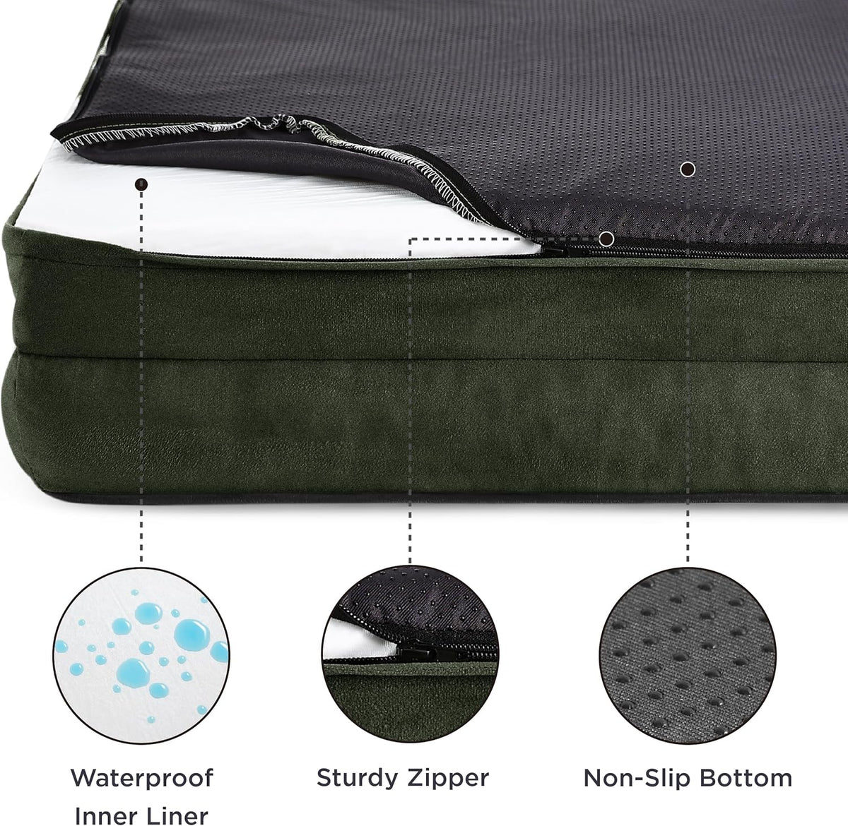 Bedsure Orthopedic Dog Beds Large Sized Dog - Washable Large Dog Cat Bed Waterproof, Comfort Dogs
