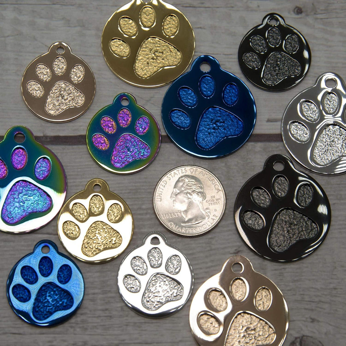 Engraved Pet Tag for Dogs and Cats - Personalized Front & Back up to 4 Lines of Text Custom