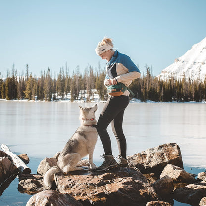Wilderdog Utility Fanny Pack stores Treats, Balls, Keys in 3 Pockets with adjustable strap and Poop