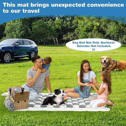 VClife Plaid Dog Car Bed Mat, Non-Slip Backseat Extender Pet Blanket, Washable Dog Bed Mat for