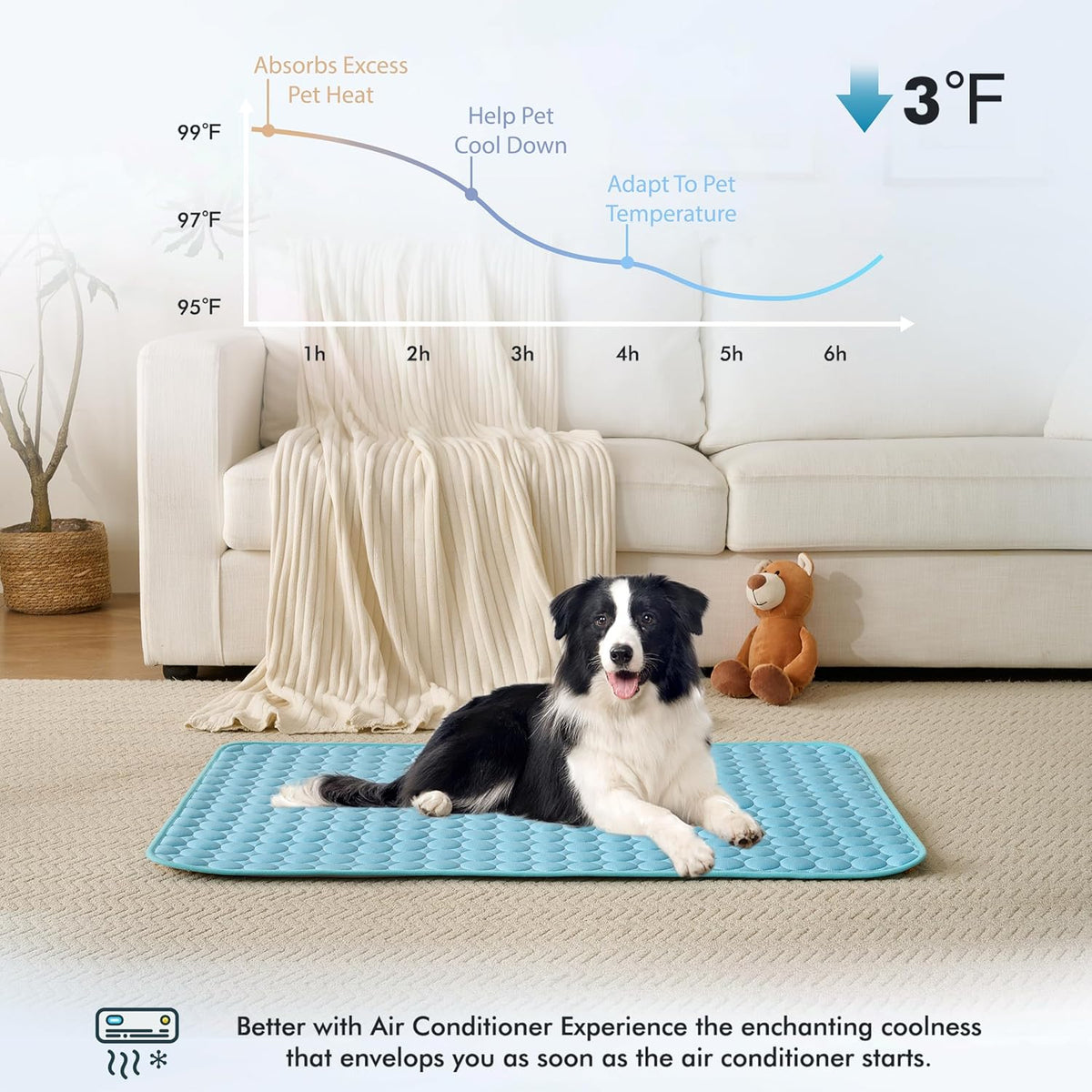 MICROCOSMOS Summer Cooling Mat & Sleeping Pad- Water Absorption Top, Materials Safe, Easy Carry, EZ